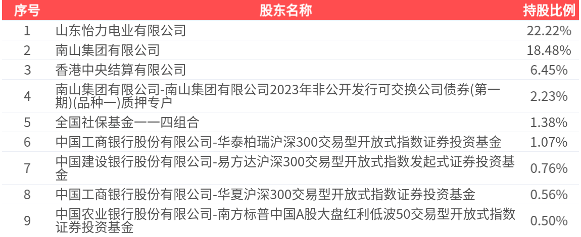 南山铝业(600219.SH)：2025年中报净利润为26.25亿元